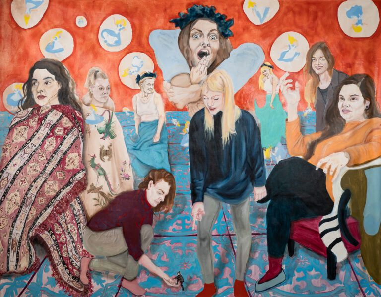 Alenky, olej na plátně, 230x300cm, 2022 - Tereza Zichová (malba)